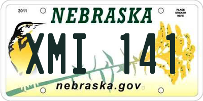 NE license plate XMI141