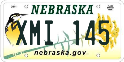 NE license plate XMI145