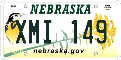 NE license plate XMI149