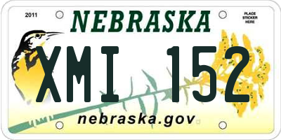 NE license plate XMI152
