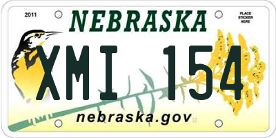 NE license plate XMI154