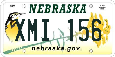 NE license plate XMI156