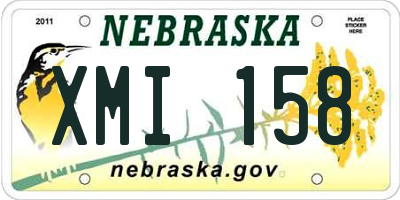 NE license plate XMI158