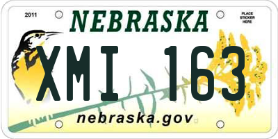 NE license plate XMI163