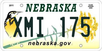 NE license plate XMI175