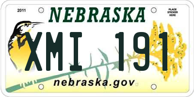 NE license plate XMI191
