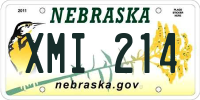 NE license plate XMI214