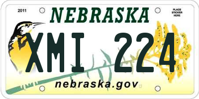 NE license plate XMI224