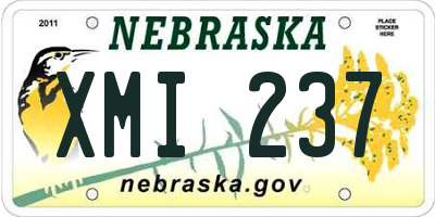 NE license plate XMI237