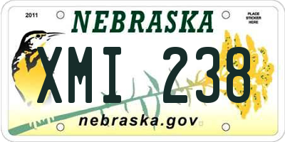 NE license plate XMI238