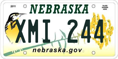 NE license plate XMI244