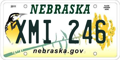 NE license plate XMI246
