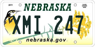 NE license plate XMI247