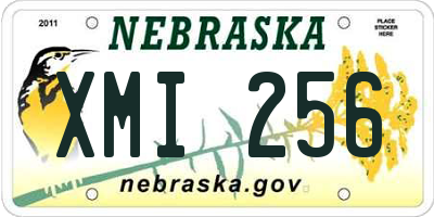 NE license plate XMI256