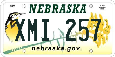 NE license plate XMI257