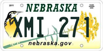NE license plate XMI271
