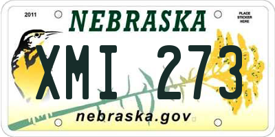 NE license plate XMI273