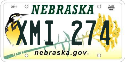 NE license plate XMI274