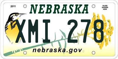 NE license plate XMI278