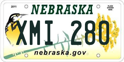 NE license plate XMI280