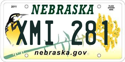 NE license plate XMI281