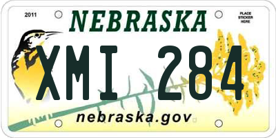 NE license plate XMI284