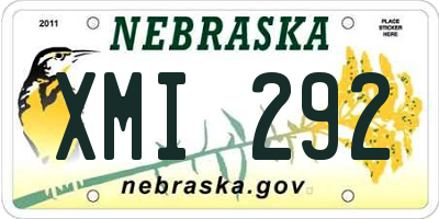 NE license plate XMI292