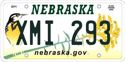 NE license plate XMI293
