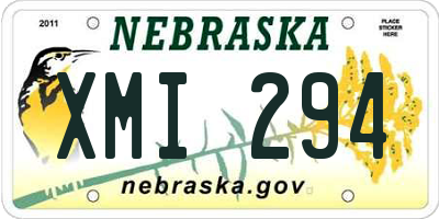NE license plate XMI294