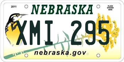 NE license plate XMI295
