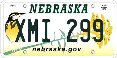 NE license plate XMI299