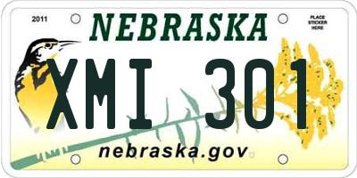 NE license plate XMI301