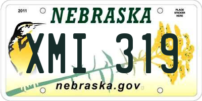 NE license plate XMI319