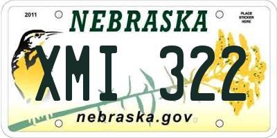 NE license plate XMI322