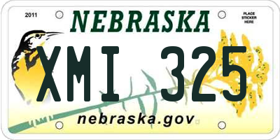NE license plate XMI325