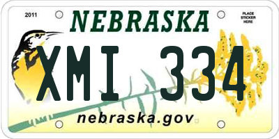 NE license plate XMI334