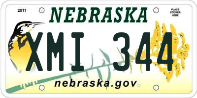 NE license plate XMI344
