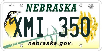 NE license plate XMI350