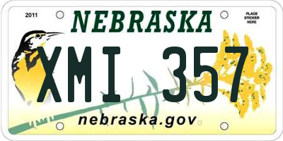 NE license plate XMI357