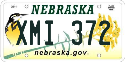NE license plate XMI372