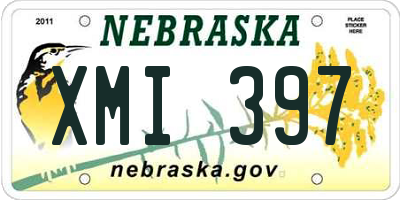 NE license plate XMI397