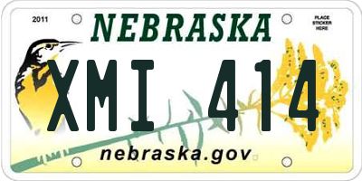 NE license plate XMI414