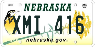NE license plate XMI416