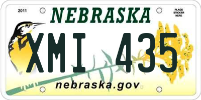 NE license plate XMI435