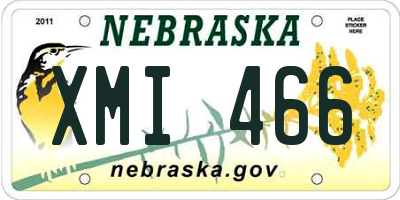 NE license plate XMI466