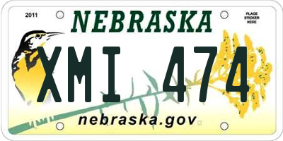 NE license plate XMI474