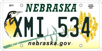NE license plate XMI534