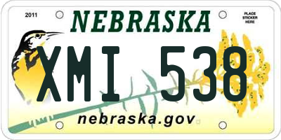 NE license plate XMI538