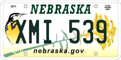 NE license plate XMI539