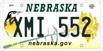 NE license plate XMI552